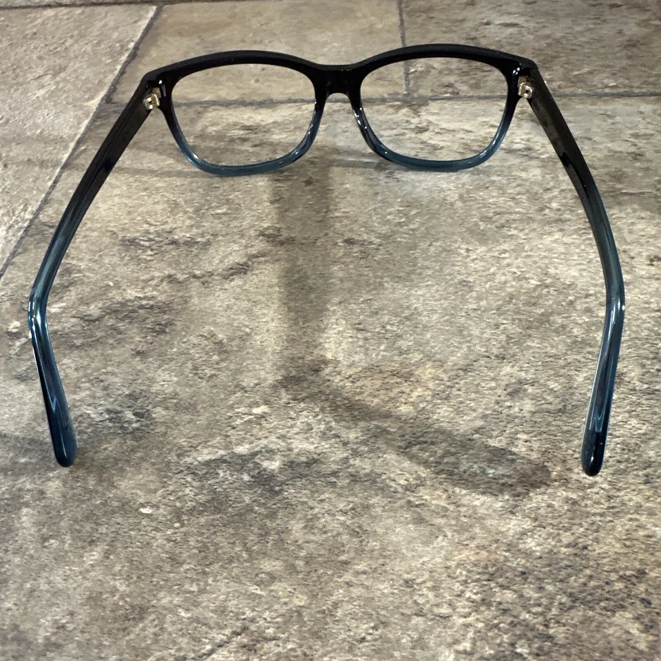 Armação de óculos feminina GUCCI GG0374OA 004 quadrada azul de dois tons 55-16-145-41 G7 - Imagem 4 de 4