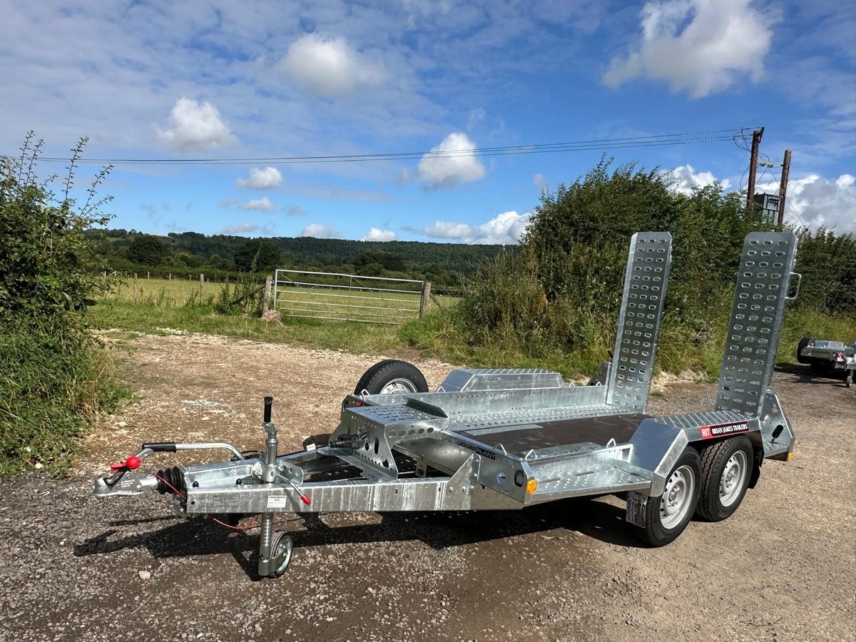 New Brian James Plant Trailer 9ft x 4ft Twin Axle Ramp 2.7ton 2700kg mini  digger | eBay UK