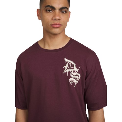 Dogg Supply Herren und Damen Größe XS Kurzarm Grafik T-Shirt Burgund - Bild 6 von 9
