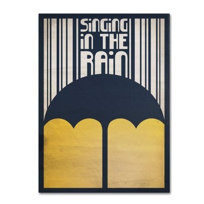 Singing in The Rain by Megan Romo Canvas Wall Artwork, 22 by 32-Inch