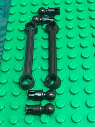 Lego Technic 2 x Black Link 1 x 7 Querlenker Strebe mit Towball Buchsen