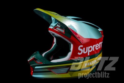 FW19 Supreme Honda Fox Racing V1 Helmet HUNTER GREEN Sz S Small | eBay