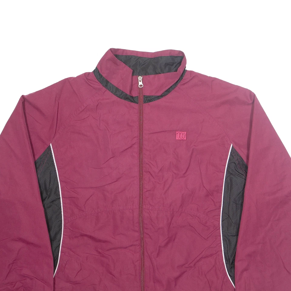 WILSON Womens Jacket Maroon L - Image 2 of 4