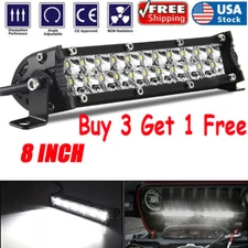 8"inch LED Work Light Bar Flood Spot Combo Fog Lamp Offroad Driving Truck 4WD