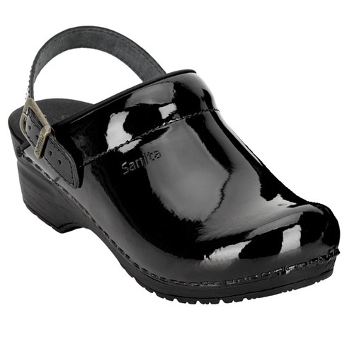 Sanita 'Freya Patent' Flexible Clogs in Black (457548) - Picture 2 of 4