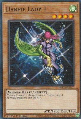 YUGIOH CARD 1 X HARPIE LADY 1 HAC1-EN010 1ST ED. (COMMUN) | eBay