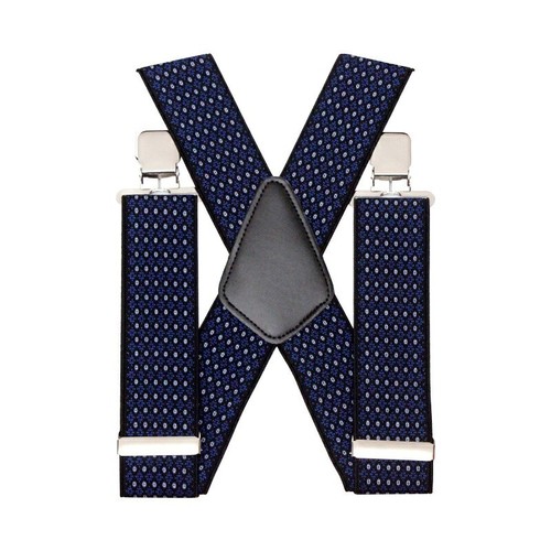 Pantalone Uomo Resistente Bretelle Larghe con 4 Clip Forti X Stile Bretelle Cinture - Foto 3 di 52