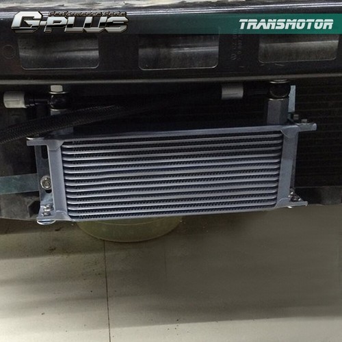 New Universal 30 Row 10AN Aluminum Racing Engine Oil Cooler Kit + 7" Cooling Fan - Picture 8 of 12