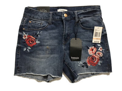 Kensie Jeans Cut Off Denim Shorts Size 