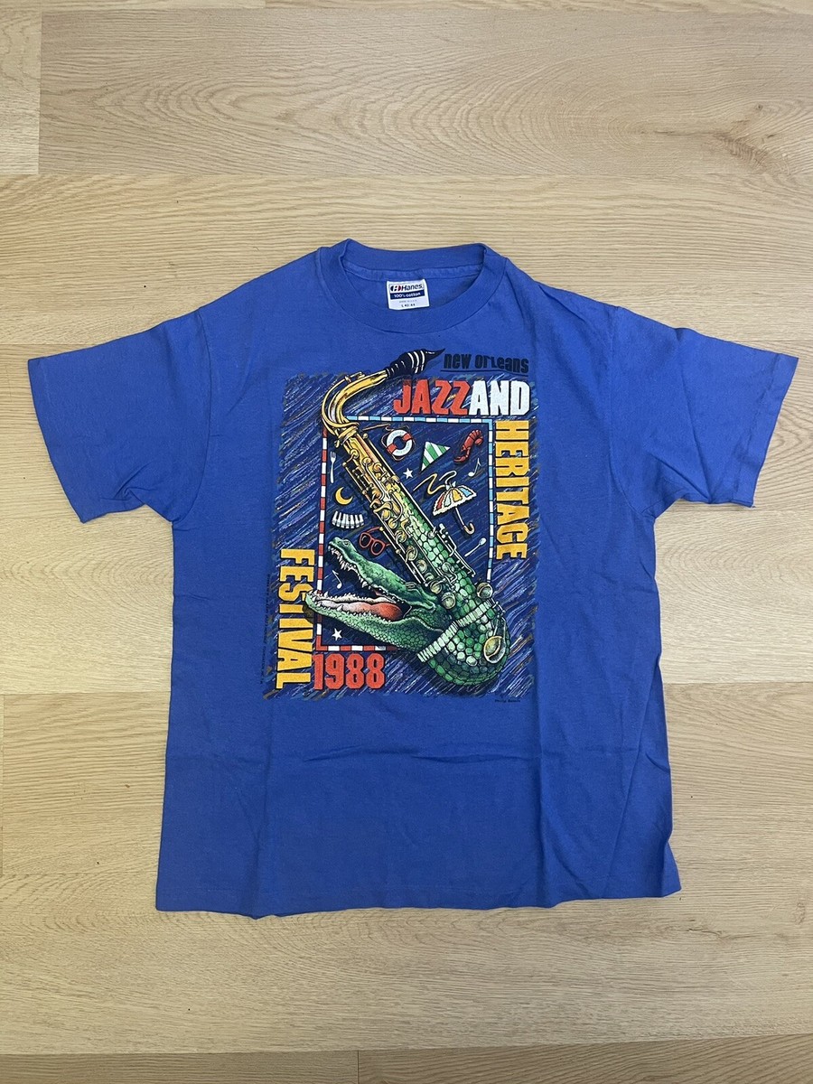 VINTAGE 1988 NEW ORLEANS JAZZ HERITAGE FESTIVAL T SHIRT TEE