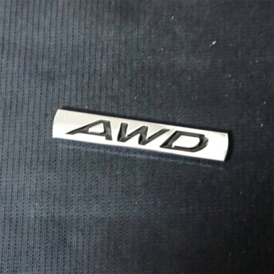 1x Chrome Black AWD Metal Decal Sticker Badge Emblem 3D Speed Car Edition MS 2.5