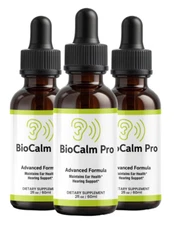 (3 Pack) Bio Calm Pro Tinnitus Drops, BioCalmPro Relief for Ringing Ears Drops