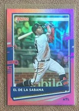 Ronald Acuna Jr. 2020 Panini Donruss Pink El De La Sabana Variation #170 Braves