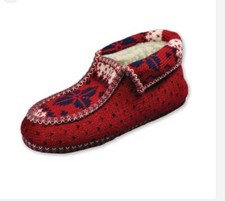 Handknitted Wool Bootstyle Home Slippers Norwegian Traditional Design Size 37, 7