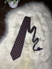 Kipper 100 wool Navy/burgundy/mustard Extra Wide Necktie Art Deco Necktie