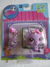 PETSHOP BLISTER NEUF : MAMAN LAPIN NAIN N°3591 + BEBE N°3592 + ACCESSOIRES  