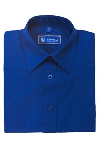 Boys Dress Shirt Long Sleeve Solid School Uniform Size 4-20 Formal Wedding New - Picture 12 of 17