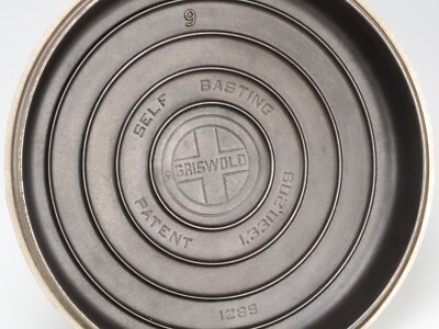 Vintage Griswold No 9 (1289) Nickel Plated Cast Iron Dutch Oven