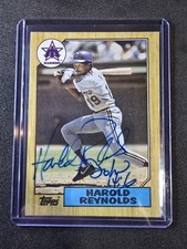 Harold Reynolds 1987 Topps Autographed #91 Seattle Mariners Auto Baseball Card