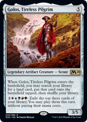 MTG Golos, Tireless Pilgrim, Core Set 2020, Moderately Played, English