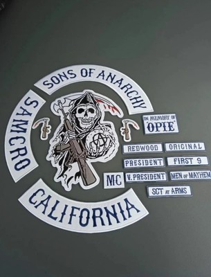 sons of anarchy California Patch 15 Stück SOA SAMCRO Redwood Original Navy Blue