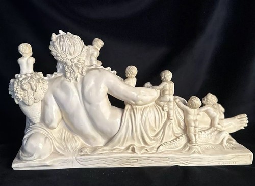 G Ruggeri Signed Sculpture/Statue Personification Of Nile Roman River God 17” - Picture 4 of 9