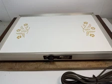 Vintage MCM Cornwall Electric Warming Tray "Simmer Serve" Model 599 Wood Handles