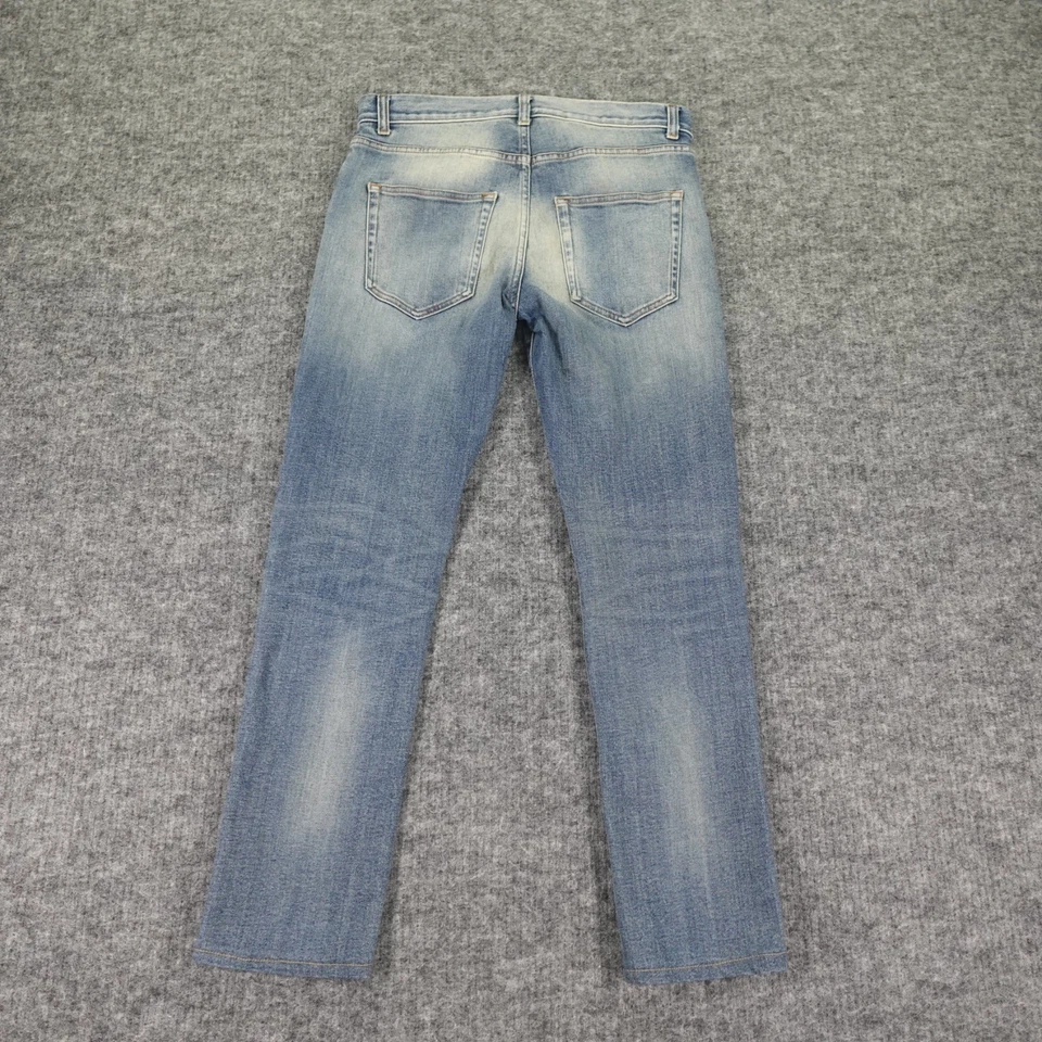 Мужские узкие джинсы Saint Laurent Paris D02 M/SK-LW 29x28 сделано в Японии синий деним - Изображение 2 из 4