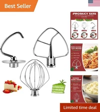 Versatile K45 Kitchen Mixer Attachments: Dough Hook, Flat Beater, Wire Whip