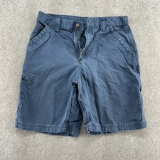 Carhartt Carpenter Shorts Mens 34 Blue NVY Cargo Pocket Workwear Cotton Canvas