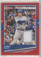 2020 Panini Donruss Donruss Materials Red 84/99 Corey Seager #DM-CS o7m