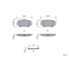 Satz Bremsbeläge Bremsklötze hinten für Mercedes EQS V297 G Class W465 id7487