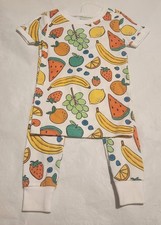 NWT Old Navy Fruit Short Sleeve Pajamas PJs 2PC Toddler Boy Girl Unisex