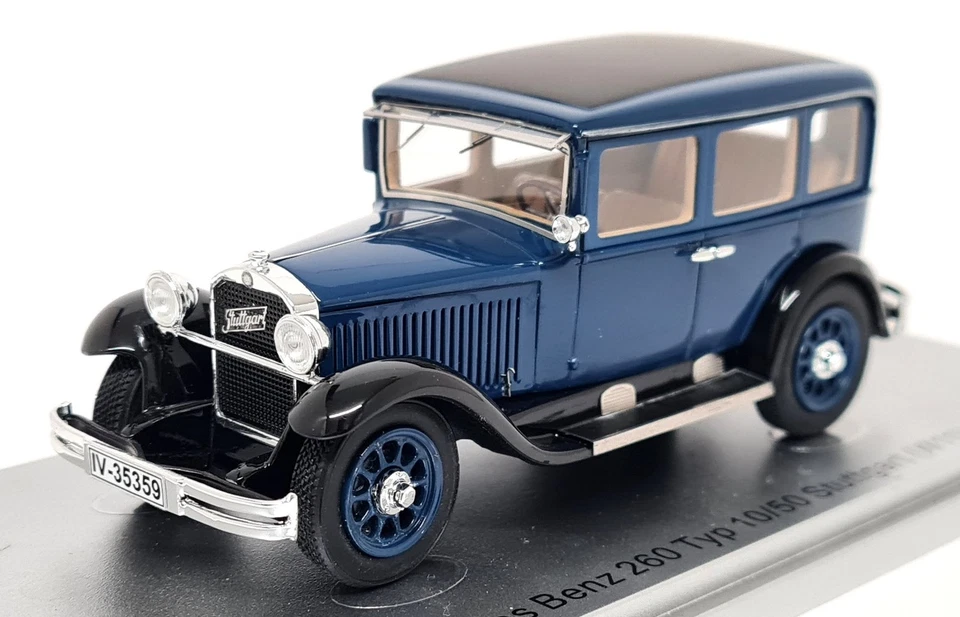 Kess 1/43 Mercedes Benz 260 Typ 10/50 Stuttgart W11 1929 Blue/Black Model Car - Image 4 of 4