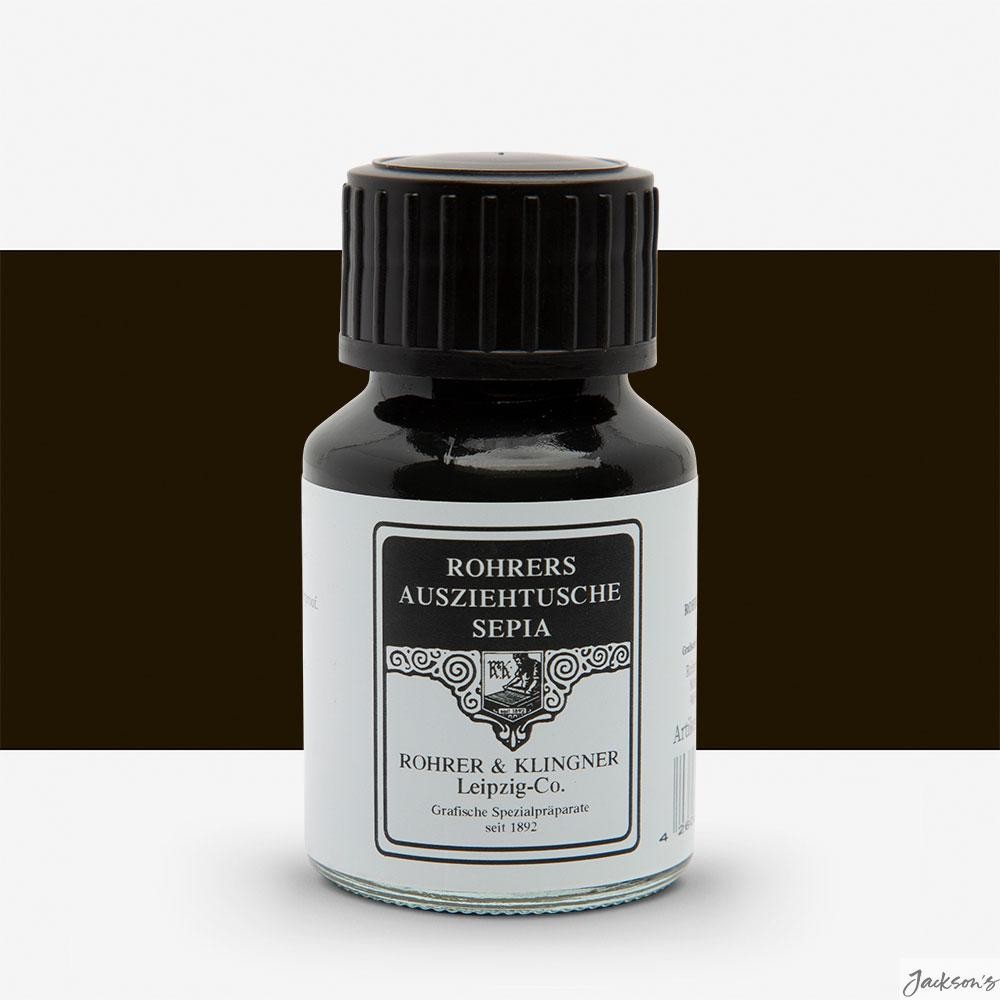 Rohrer & Klingner Indian Ink Shellac 50ml Sepia Calligraphy Drawing