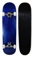 Complete Full Size Standard Maple Wood Deck Skateboard for All Ages Blue