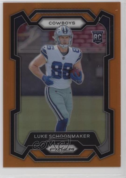 2023 Panini Prizm Rookies Orange Prizm 203/249 Luke Schoonmaker #325 1u6