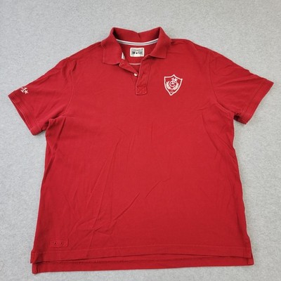 Converse One Star Polo Mens XL Red Embroidery Shirt
