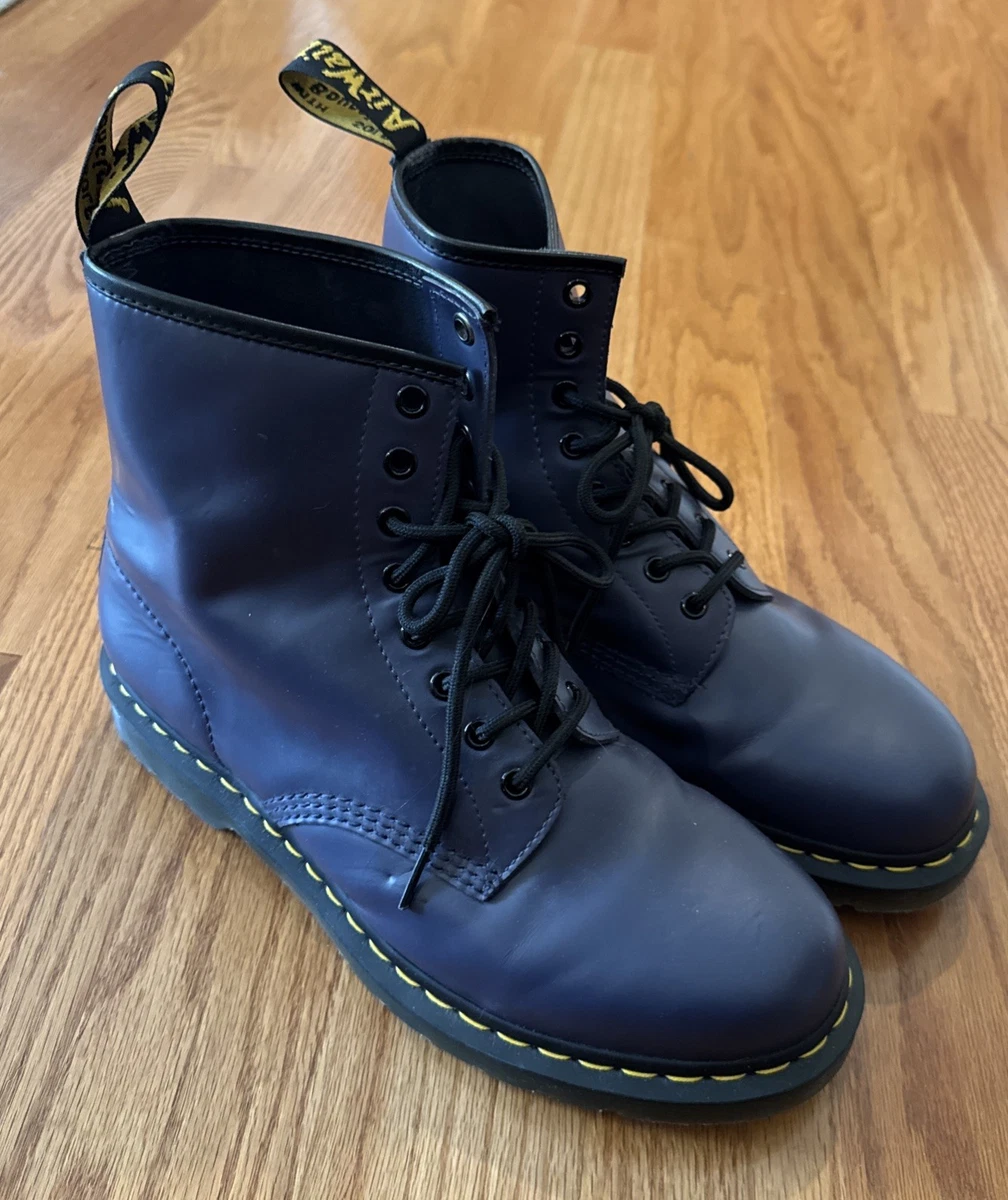 Dr. Martens Low (1-1.9 in) Heel Height Blue Boots for Women for
