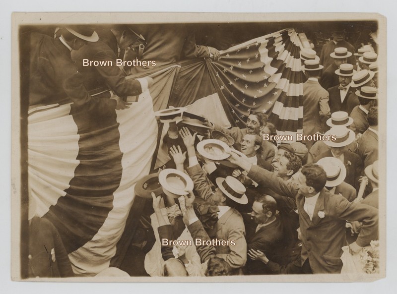 Vintage 1900s NY Republican Politician Timothy Woodruff Campaign Crowd Photo #2