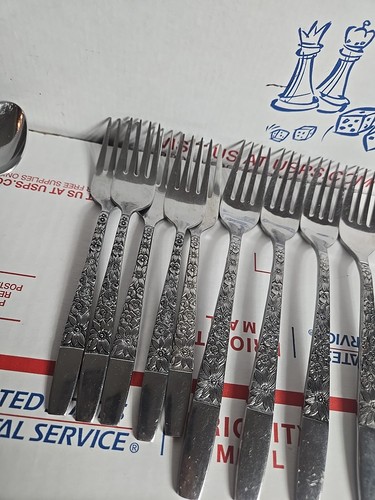 SPRING LAKE HF Hanford Forge Stainless Flatware Silverware Floral 26 Piece - Picture 16 of 24