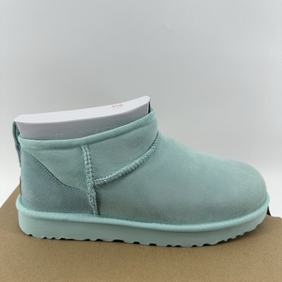 Ugg Classic Ultra Mini Boots Womens 11 Sky Blue Suede Lamb  display picture 2