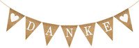 Danke Jute Girlande: Vintage Wimpelkette 3 M