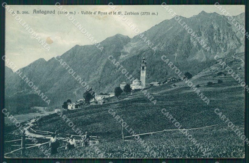 Aosta Antagnod Valle d'Ayas Zerbion cartolina MT2742