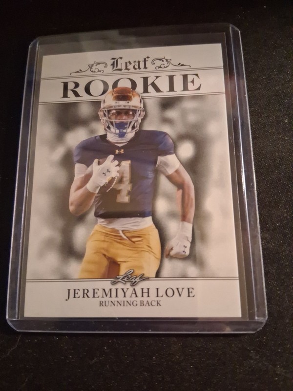 Jeremiyah Love - 2025 Leaf Rookie #RA-10 (Notre Dame) - Jeremiyah Love Rookie