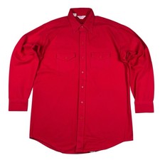 Frostproof Chamois Cloth Flannel Shirt Vintage 70s 80s Red USA Made Size XL