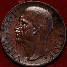 Uncirculated 1928 Italy 10 Centesimi Foreign Coin