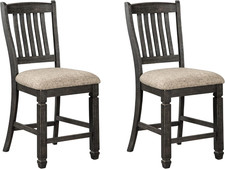 Tyler Creek Farmhouse 24.38" Counter Height Upholstered Barstool, Set of 2, Almo