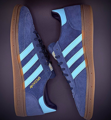 adidas Handball Spezial Collegiate Navy/Clear Sky Suede Gum Sole BD7633 NWT