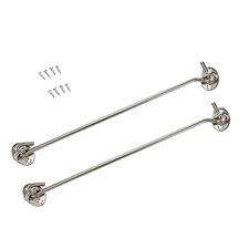Cabin Hook Eye Door Latch 12 inch Stainless Steel Shed 12-inch Silver Silver